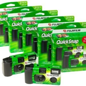 Fujifilm QuickSnap Flash 400 One Time Use 35mm Camera with Flash, 27 Exposures, 8-Pack