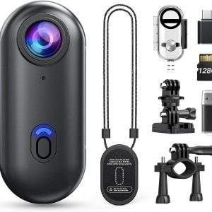 Z10 2K Action Camera, 128GB Wearable Sports Camera with Waterproof Case, Magnetic Clip, and Quick-Mount Accessories, Small Body Cam for Cycling, Diving, Travel, and Outdoor Adventures